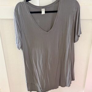Old Navy Women's V-Neck Short Sleeve Top - Gray